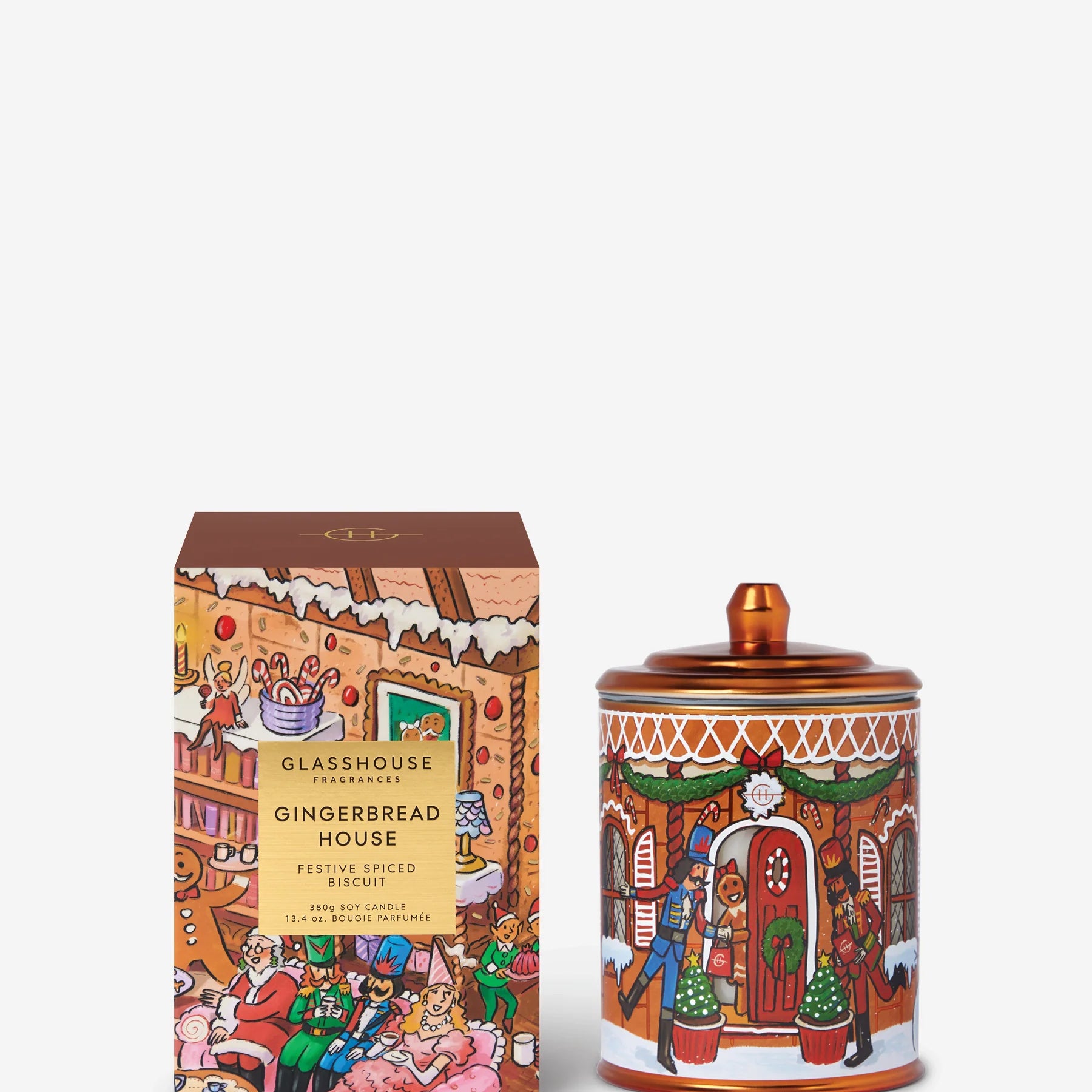 Glasshouse Gingerbread House Soy Candle 380g