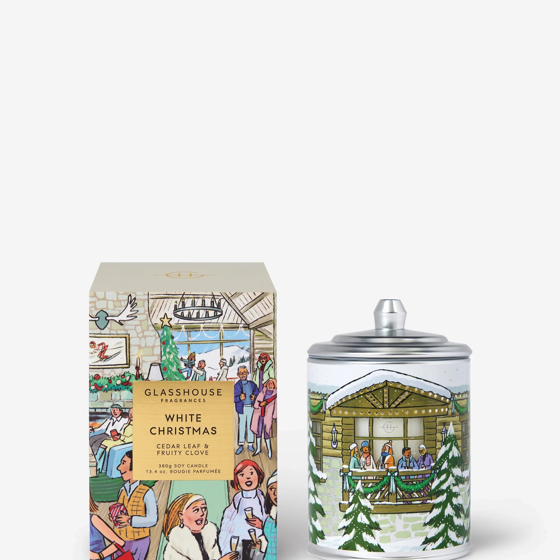 Glasshouse White Christmas Soy Candle 380g