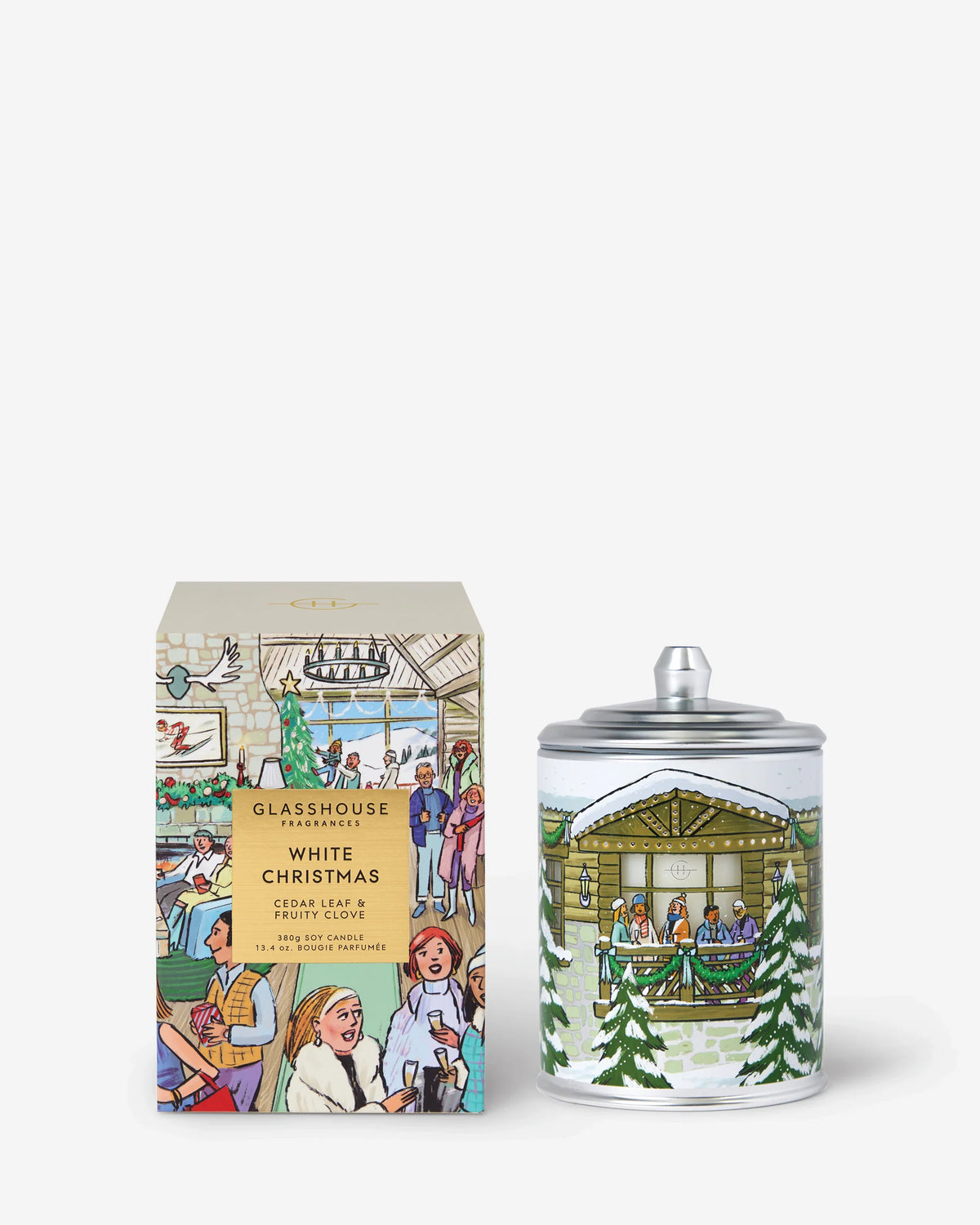 Glasshouse White Christmas Soy Candle 380g