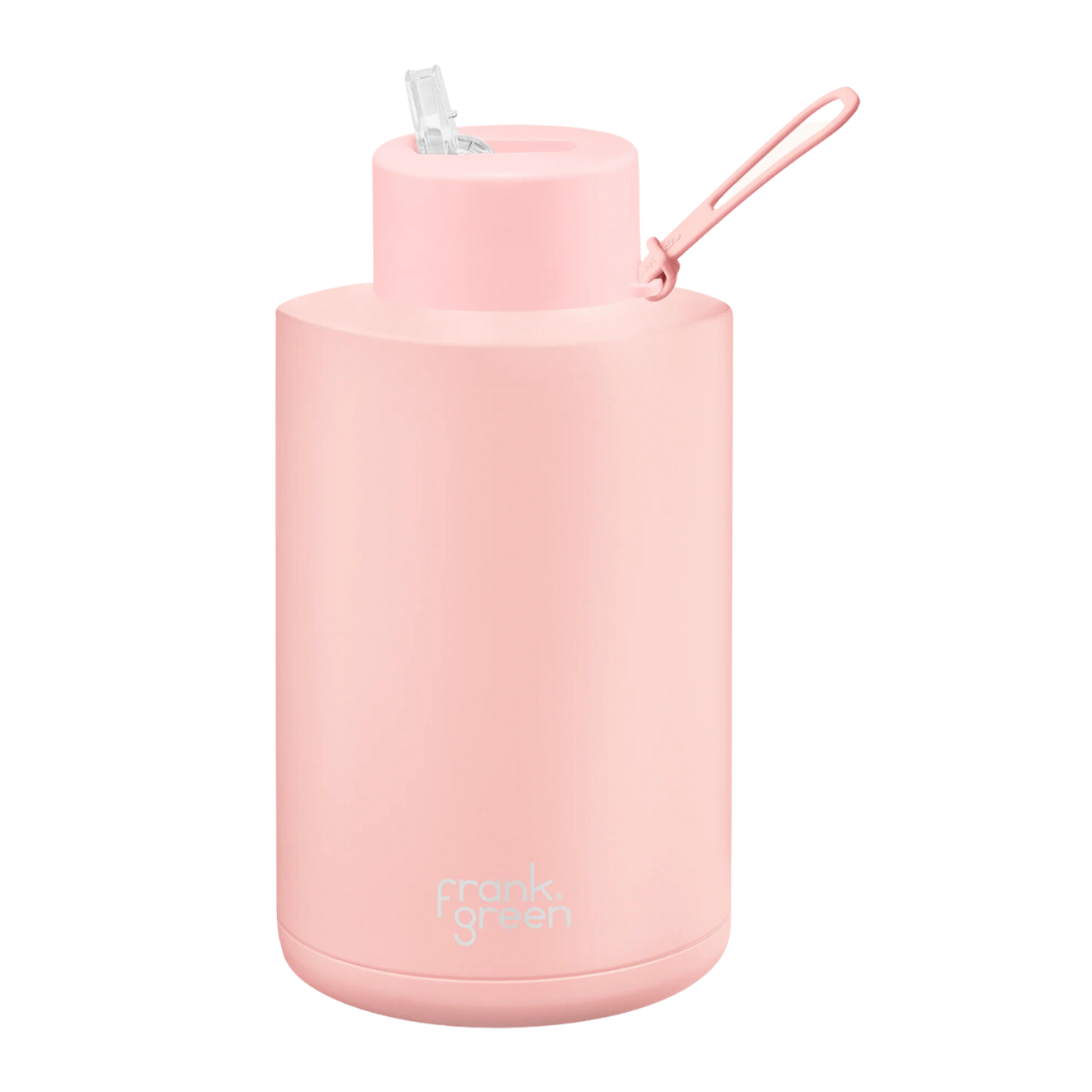 Blushed Straw Lid Strap Bottle | 2L
