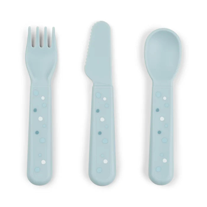 Happy Dots Cutlery Set - Blue