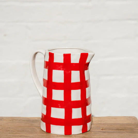 Medium Jug - Red Gingham