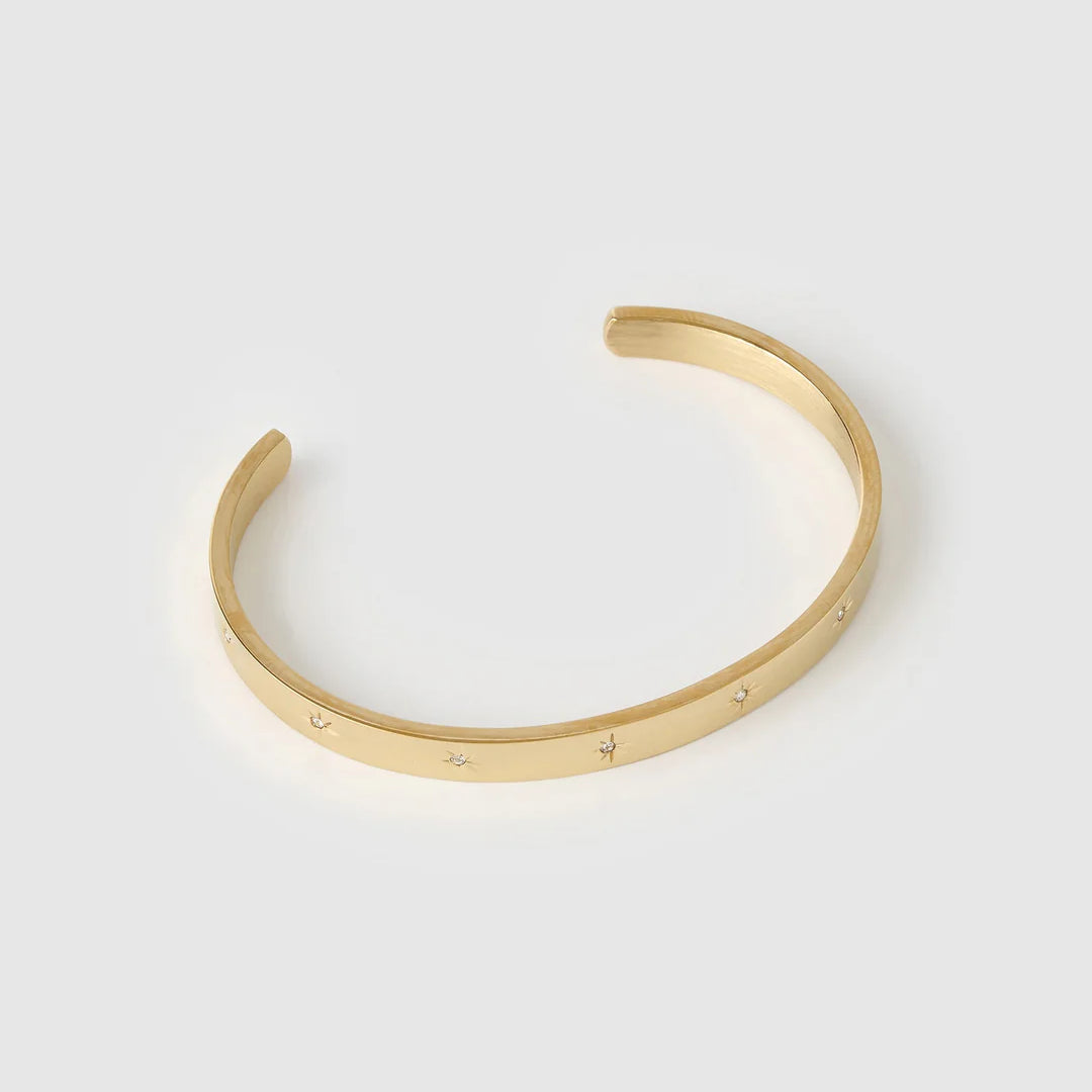 Gemma Gold Cuff Bracelet