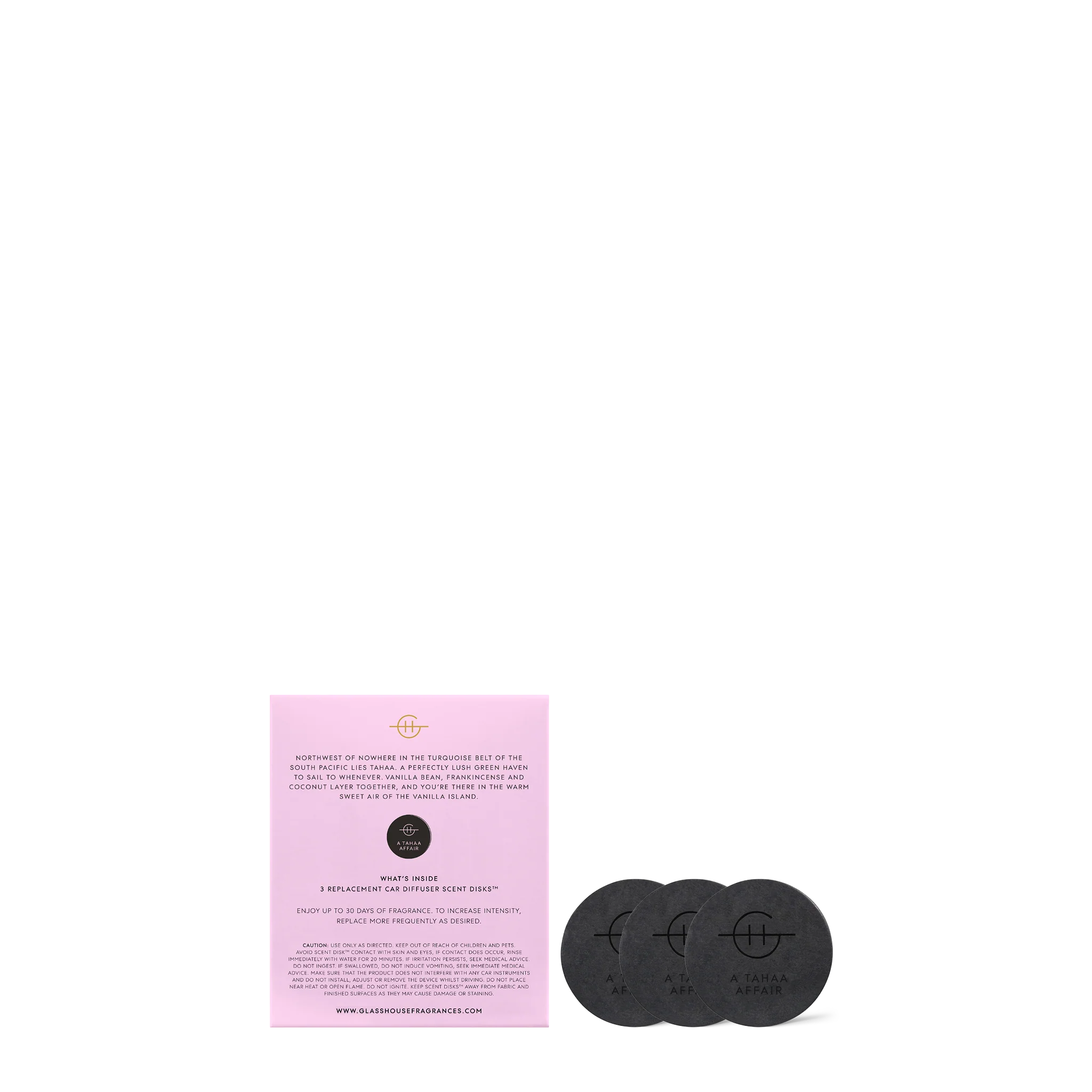 Glasshouse A Tahaa Affair Car Diffuser Replacement Scent Disks
