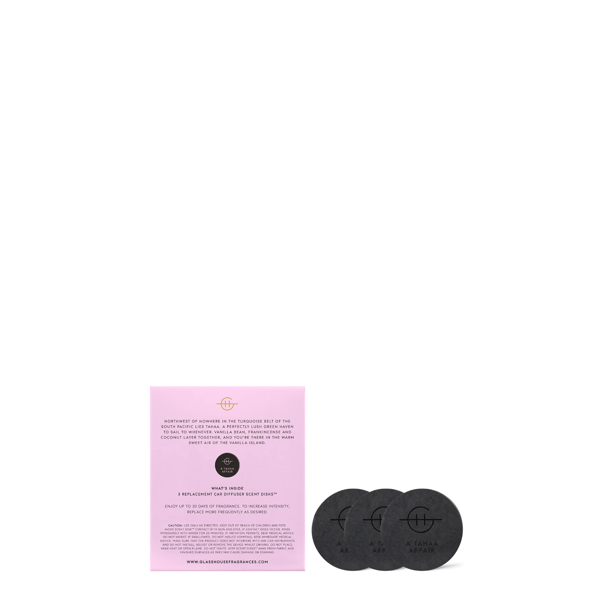 Glasshouse A Tahaa Affair Car Diffuser Replacement Scent Disks