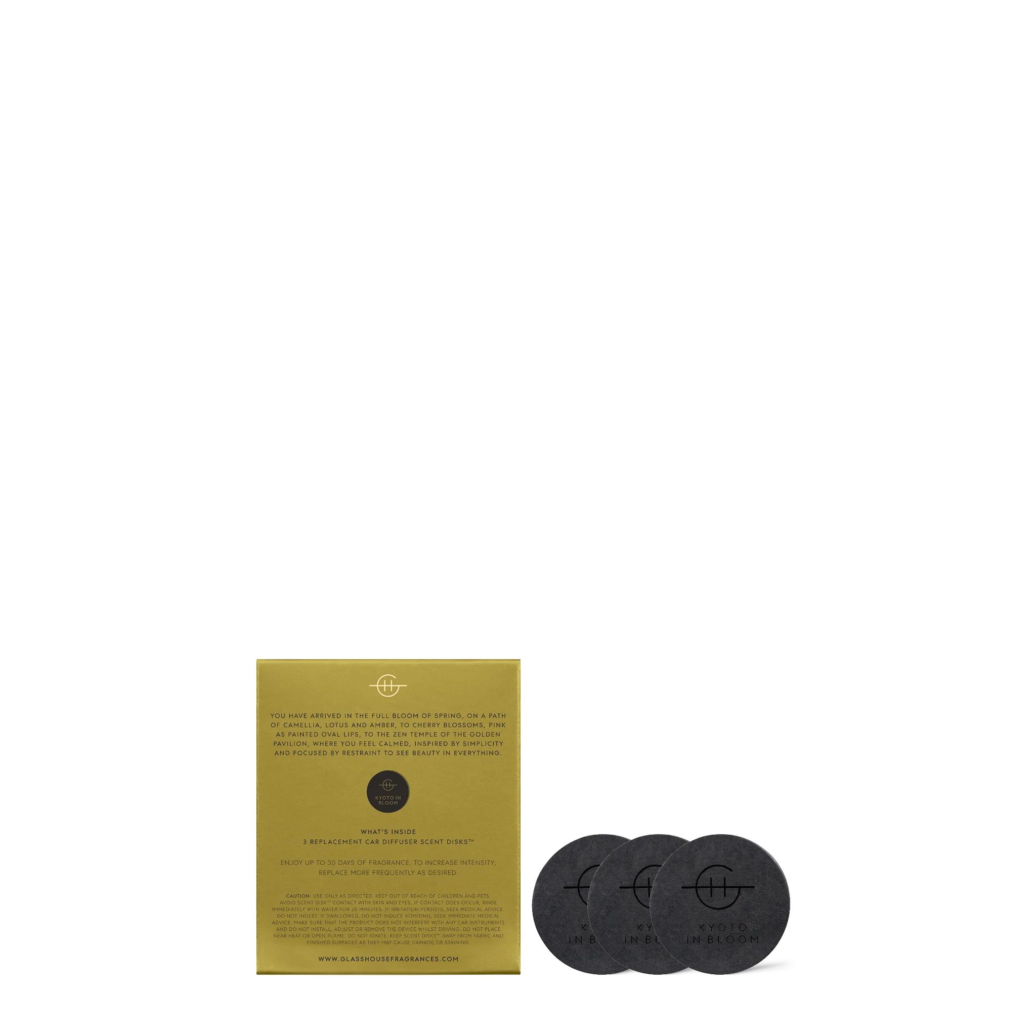 Glasshouse Kyoto in Bloom Car Diffuser Replacement Scent Disks