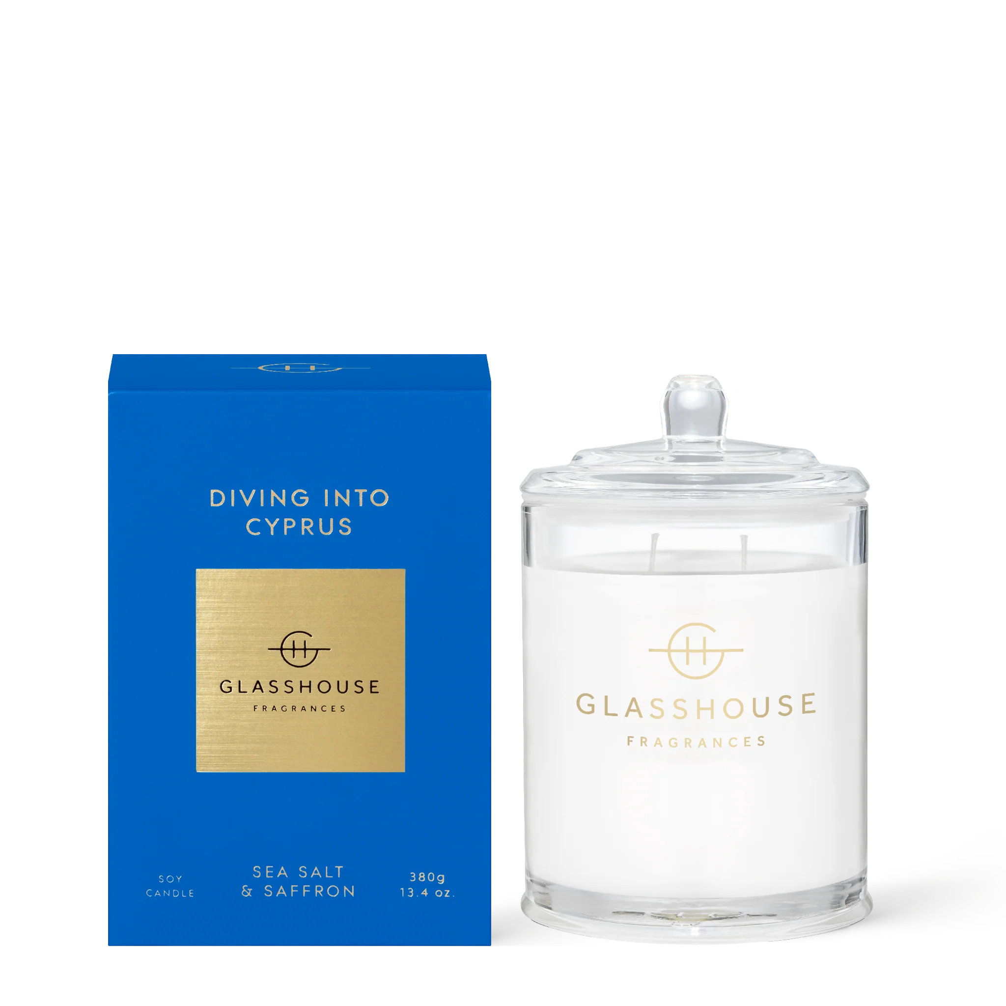 Glasshouse Diving into Cyprus Soy Candle 380g