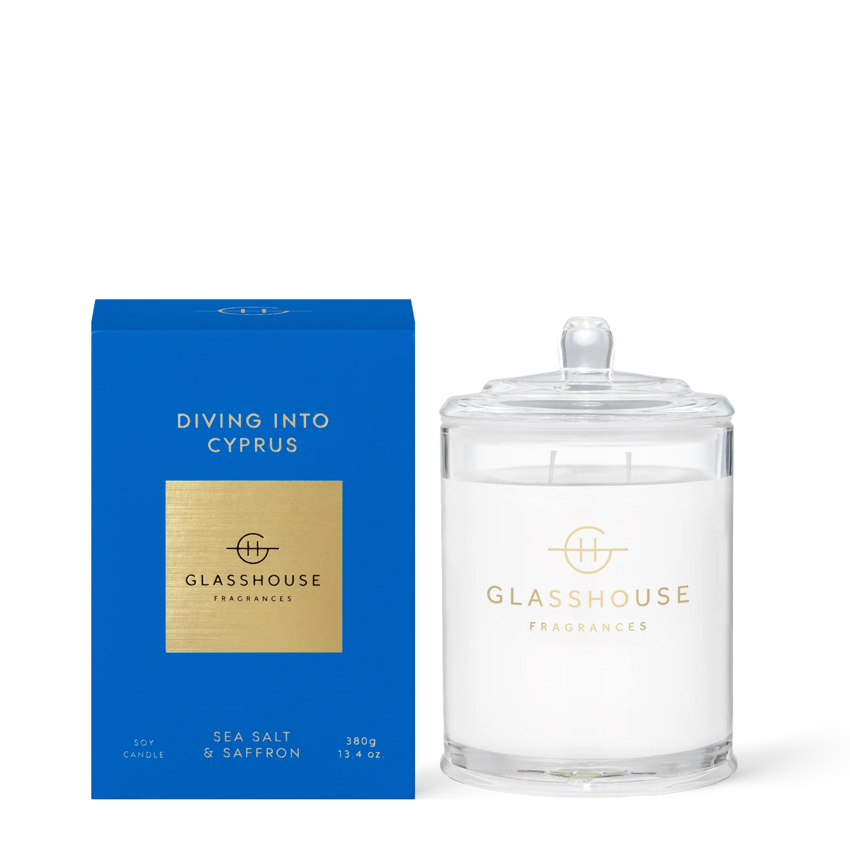 Glasshouse Diving into Cyprus Soy Candle 380g