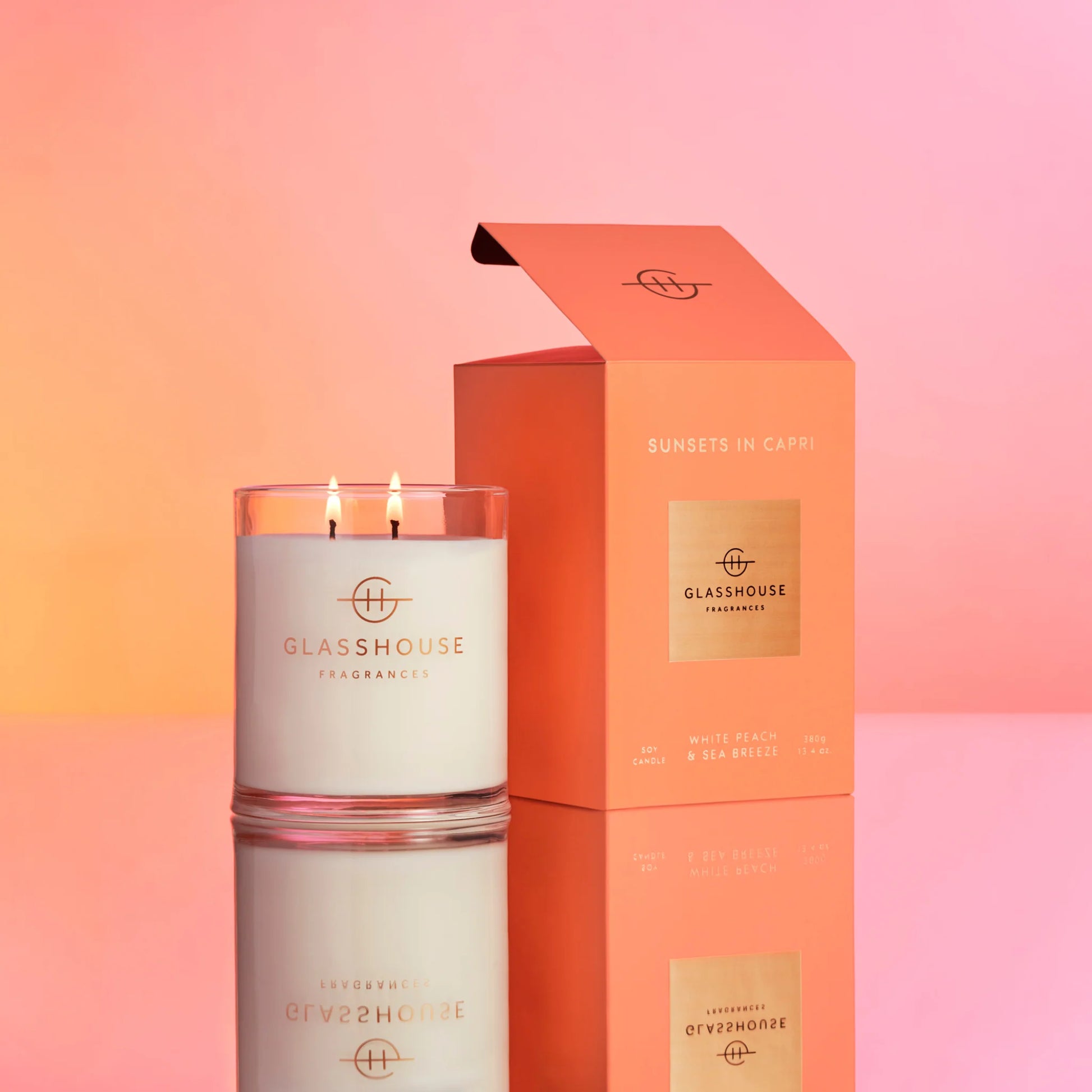 Glasshouse Sunsets in Capri Soy Candle 380g