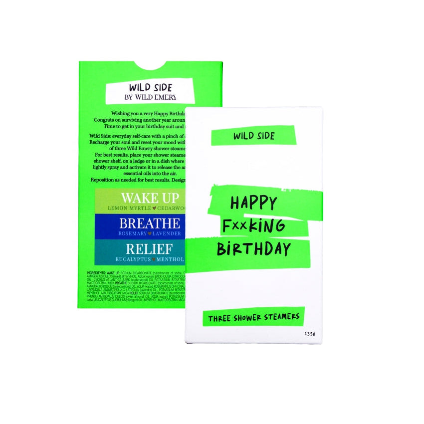 Shower Steamers Wild Side 3 Pack - Happy F**king Birthday
