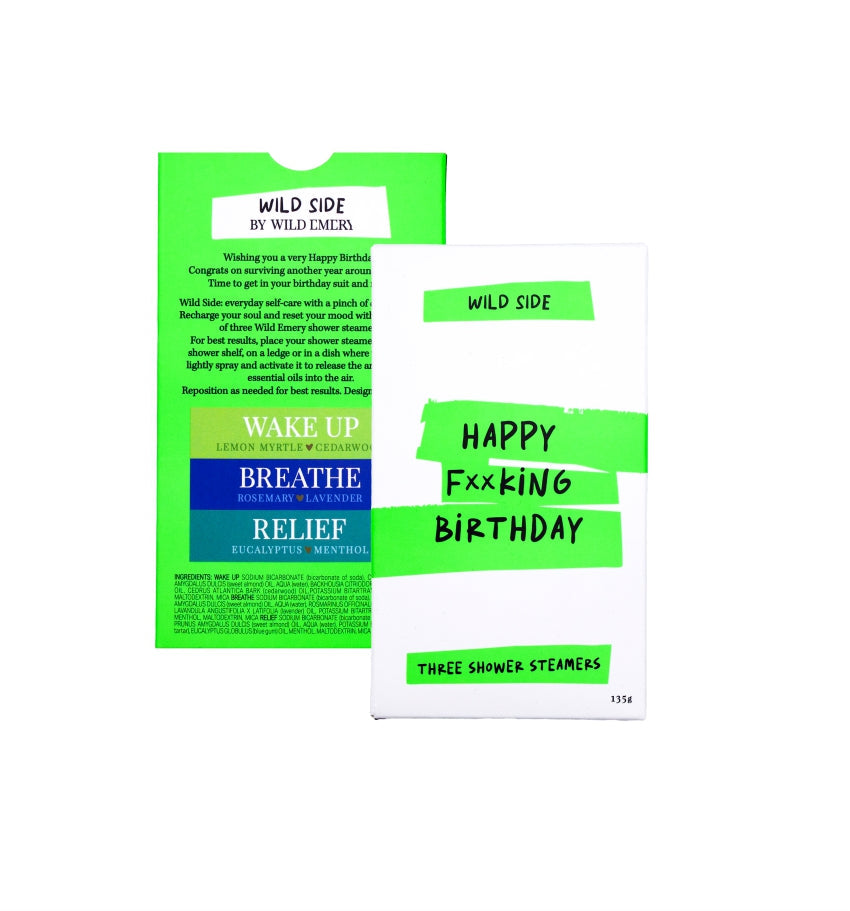 Shower Steamers Wild Side 3 Pack - Happy F**king Birthday