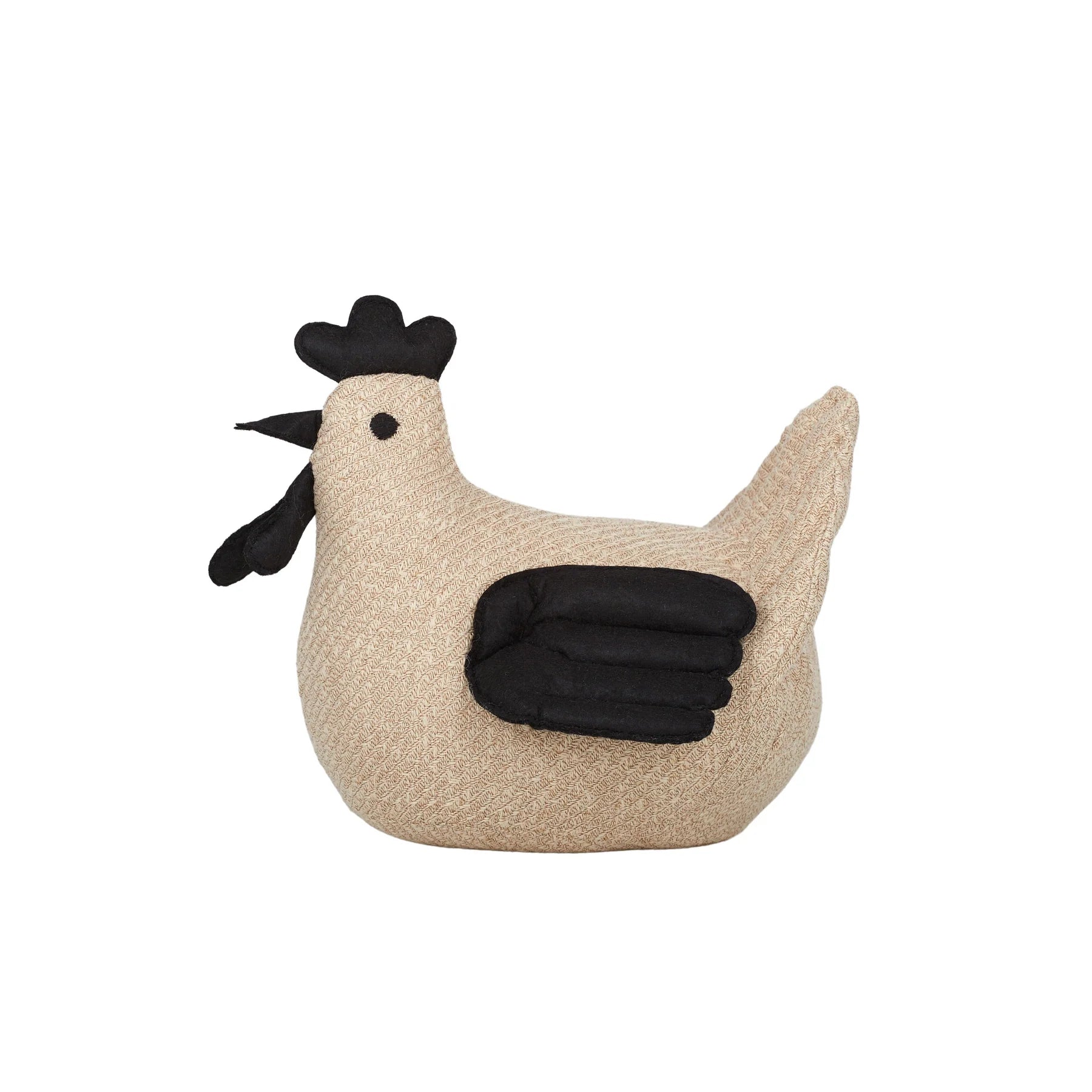 Schnitz Chicken Door Stop - Ivory