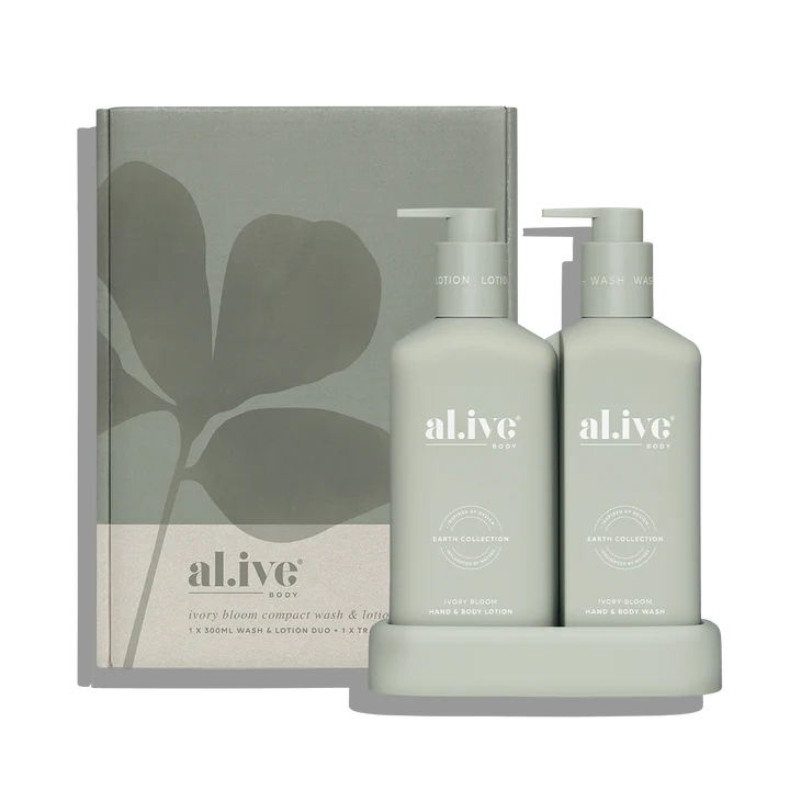 Compact Bathroom Duo, Wash + Lotion - Ivory Bloom