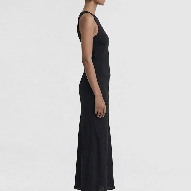Seren High Neck Top - Black