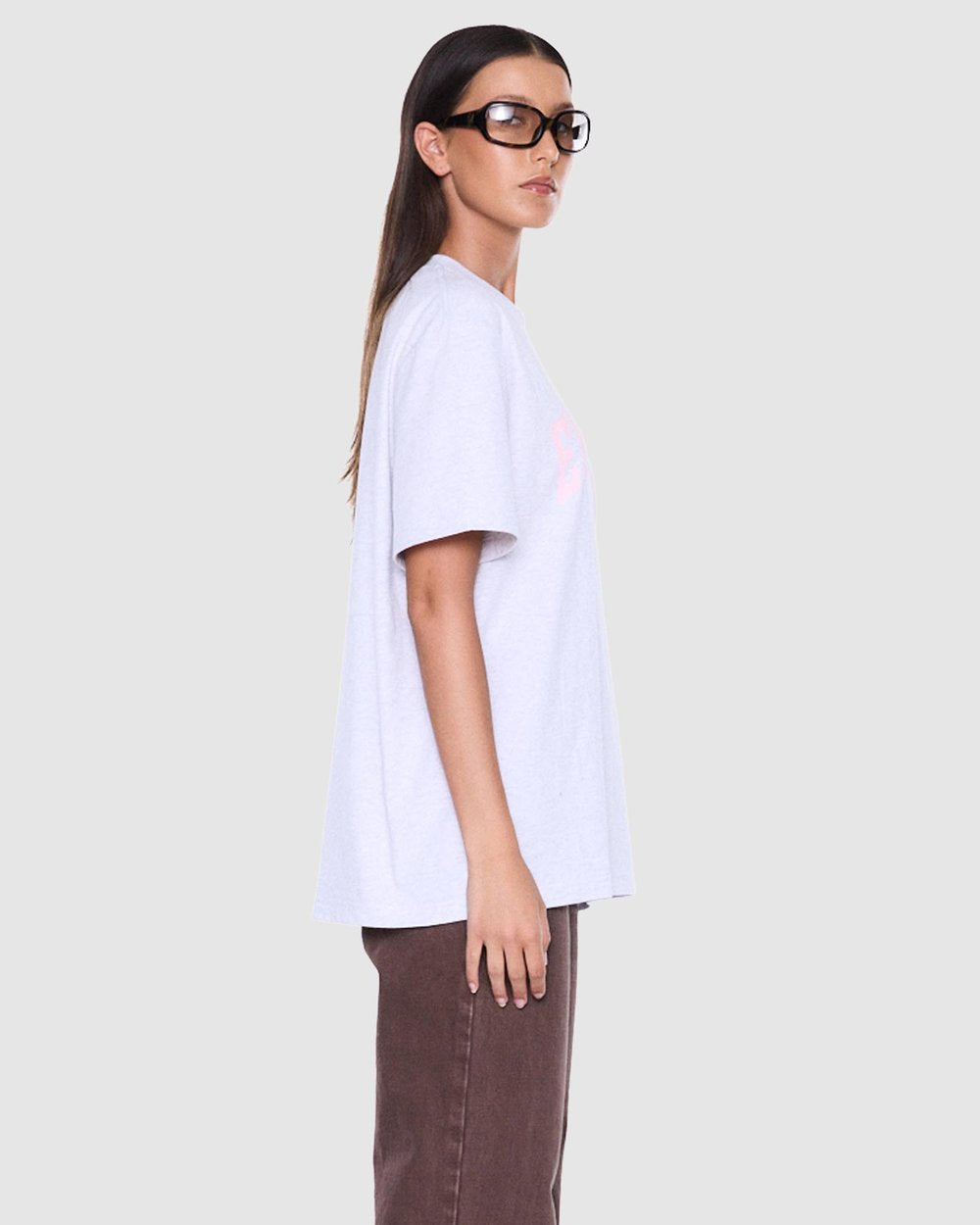 Sophia Relaxed Tee - White Marle