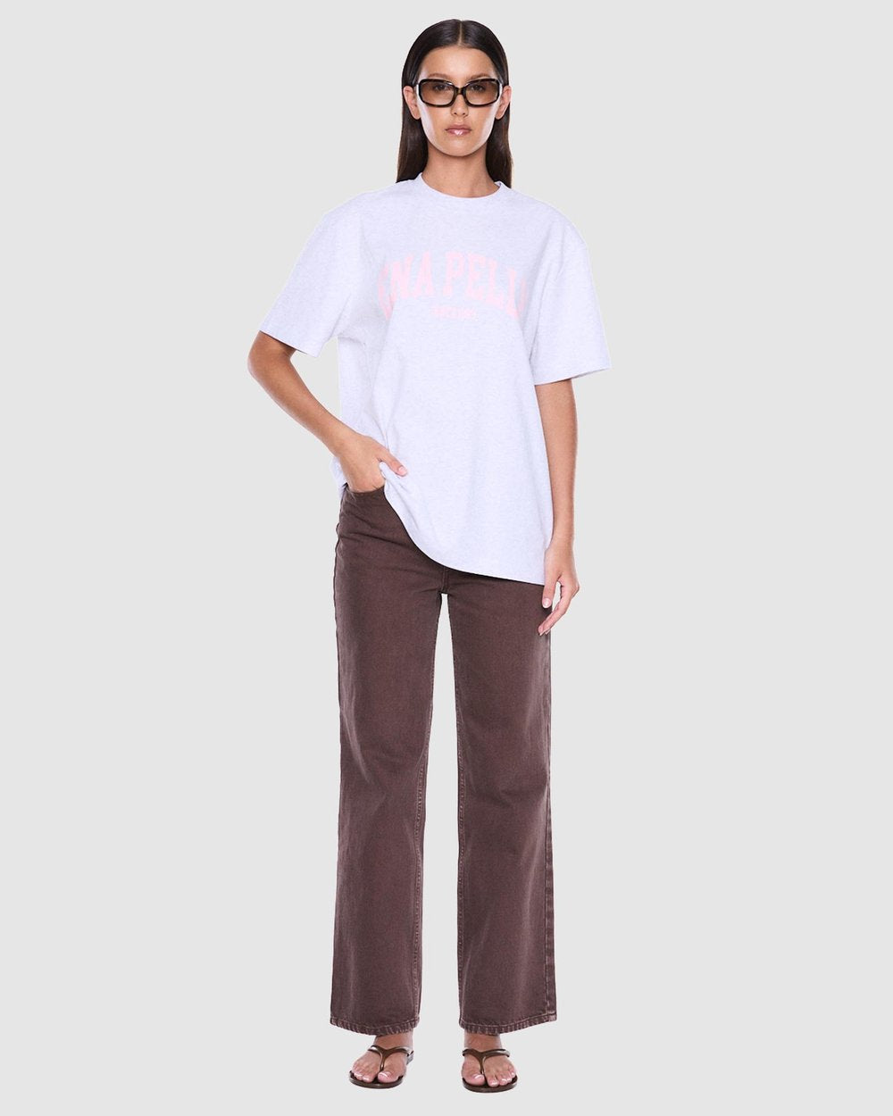 Sophia Relaxed Tee - White Marle
