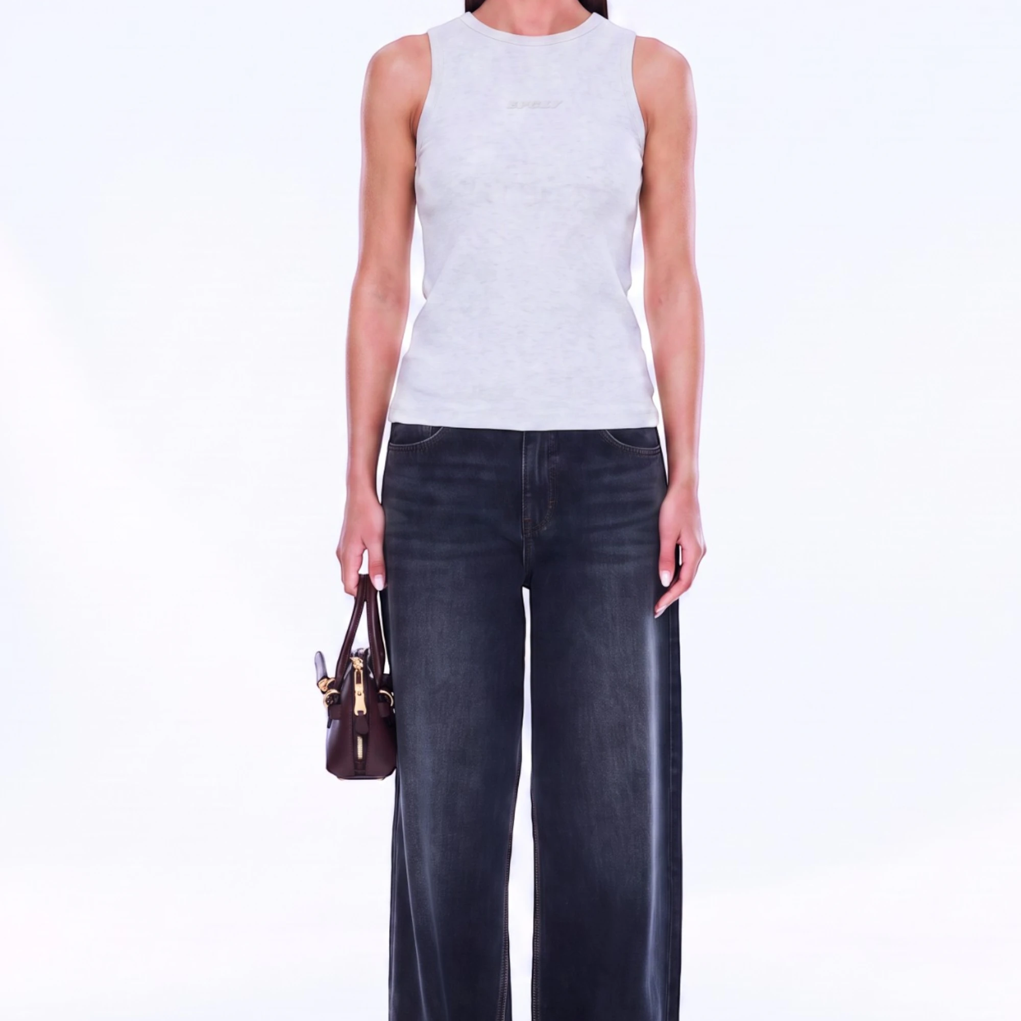 Celine Tank - Oat Marle