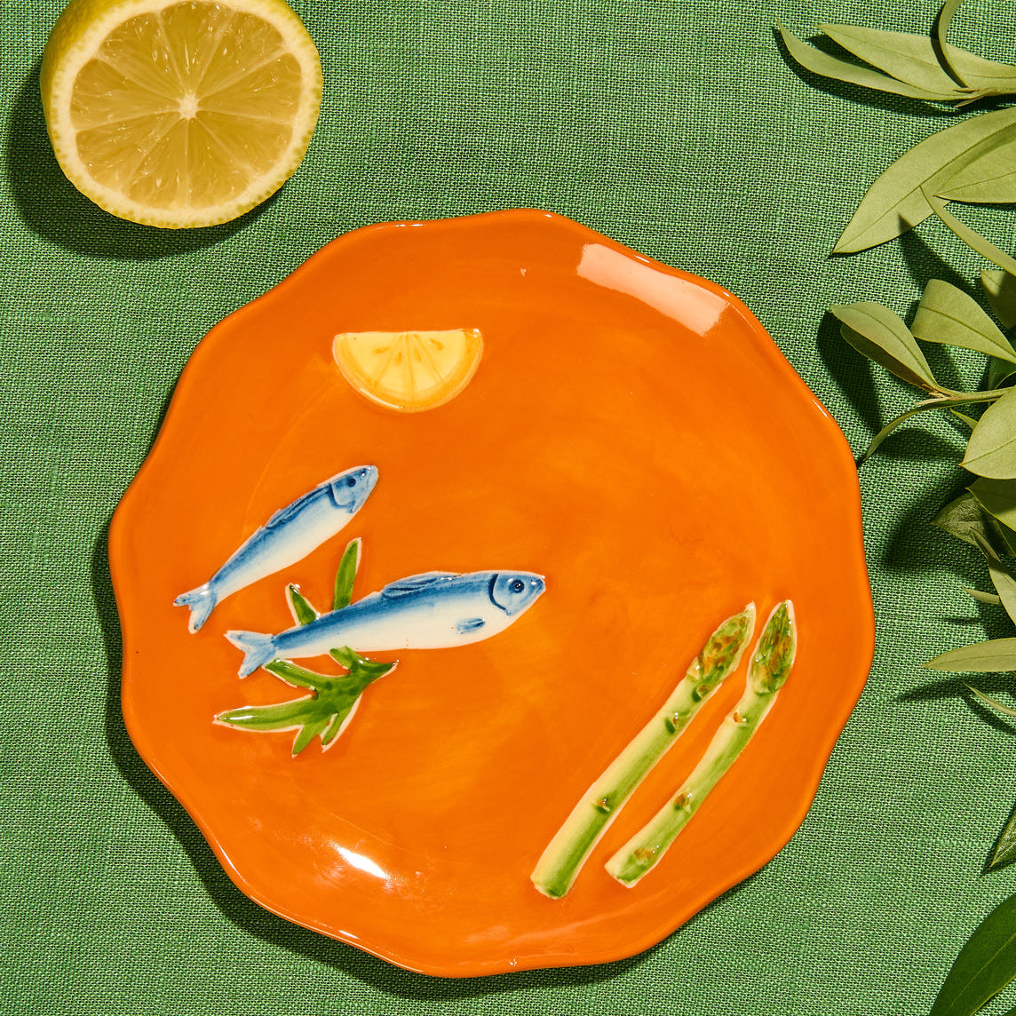 Seaview Stoneware Sardines Plate