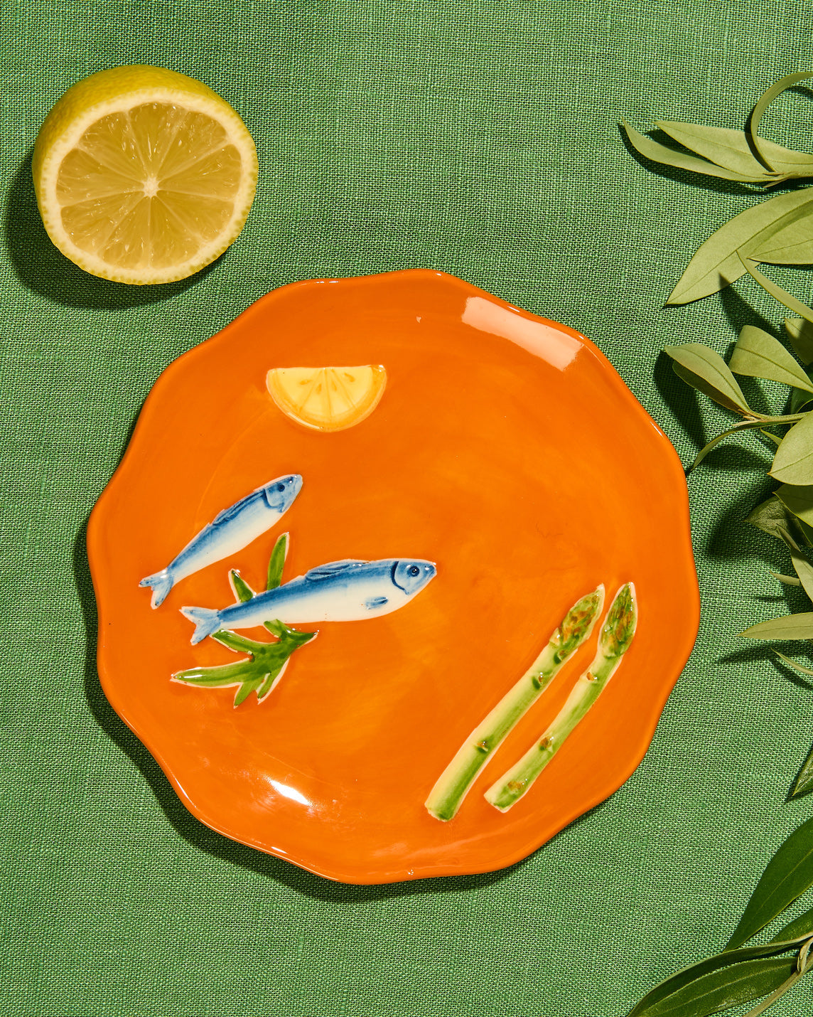 Seaview Stoneware Sardines Plate