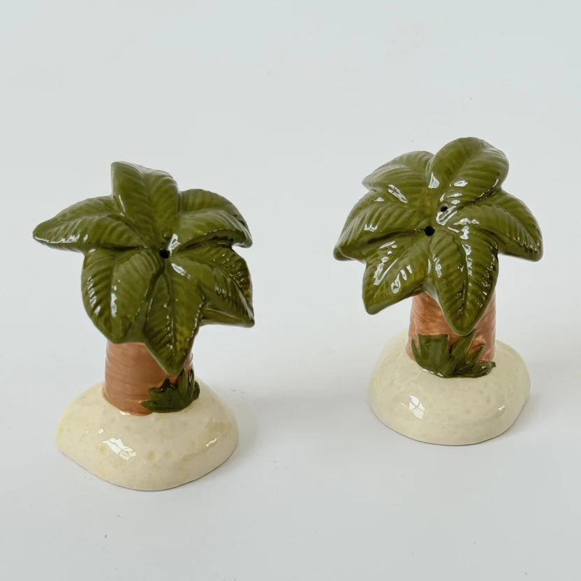 Aloha Ceramic Salt & Pepper Shakers - Green