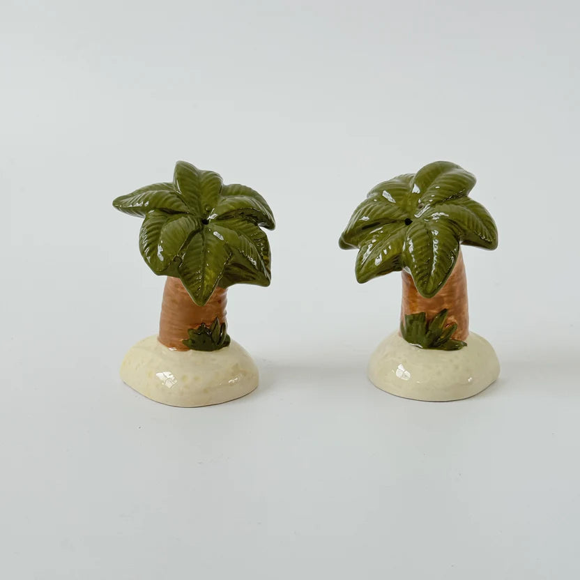 Aloha Ceramic Salt & Pepper Shakers - Green