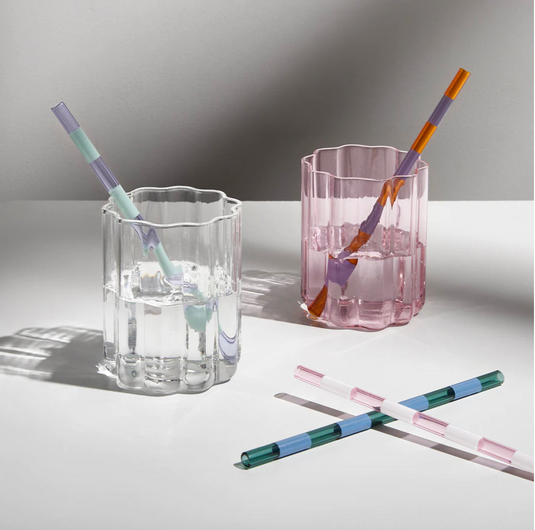 Wave Glassware - Pink