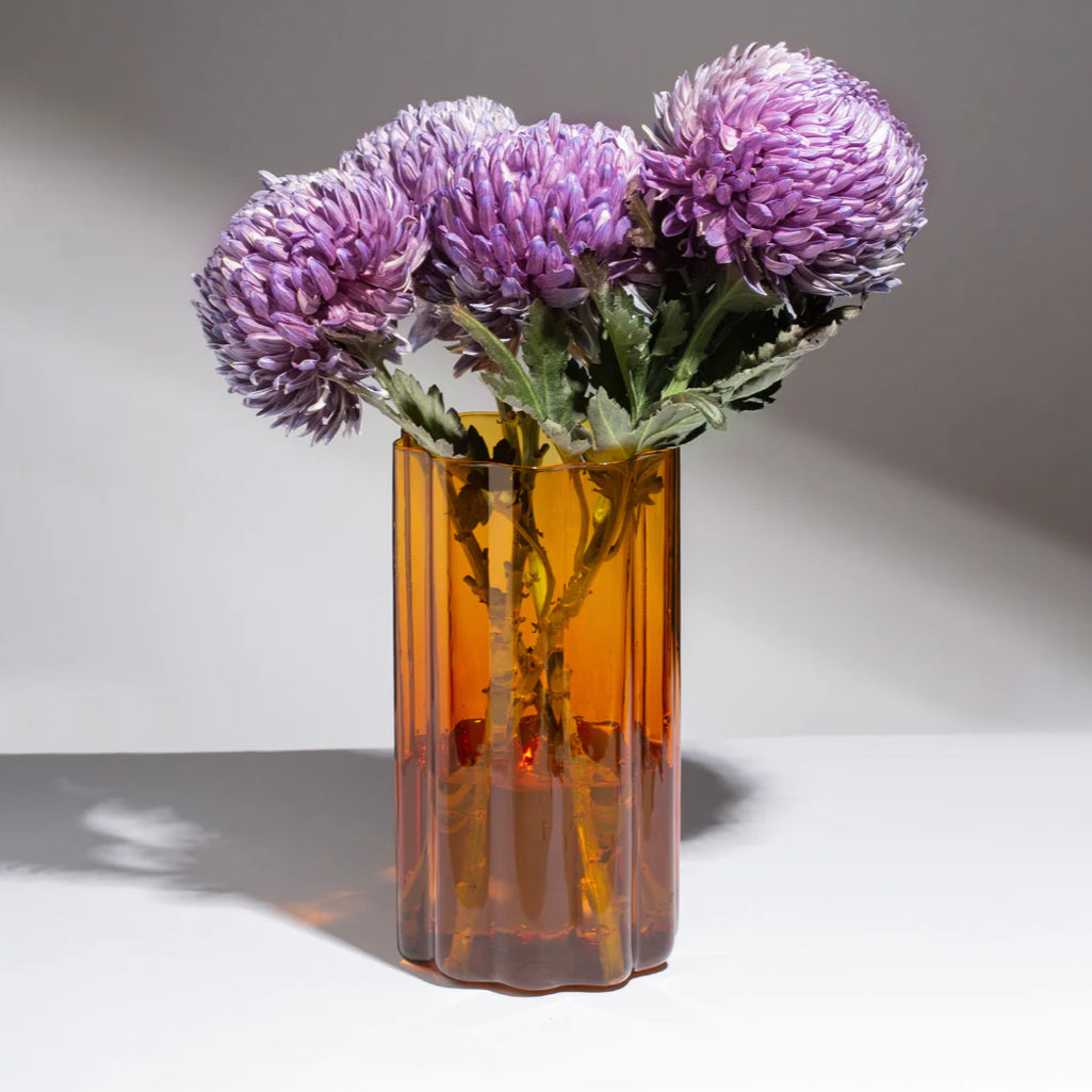 Wave Vase - Amber