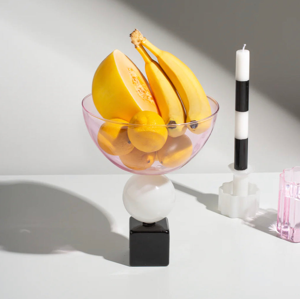 Geo Bowl - pink/black/white