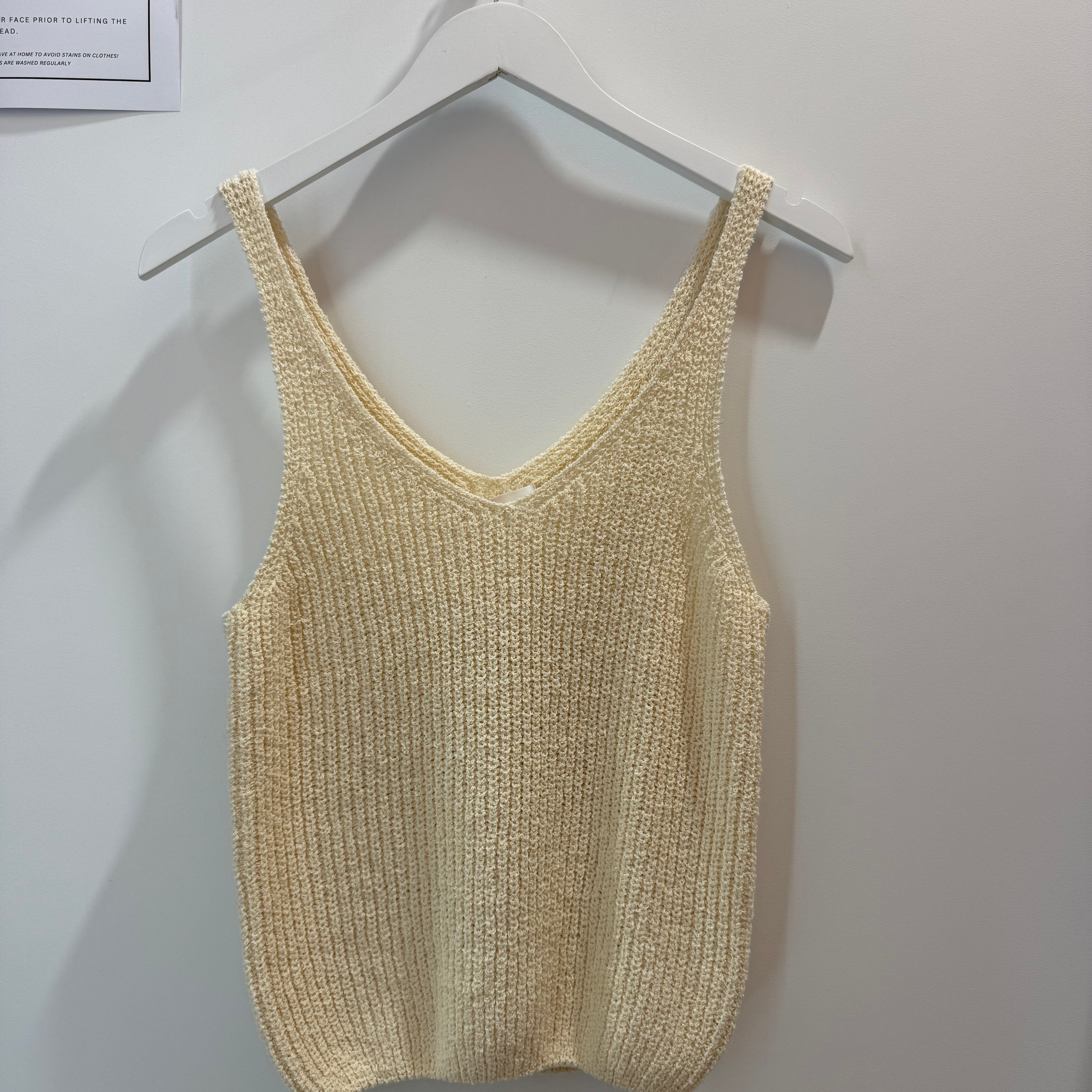 Rani Knit Tank - Cream