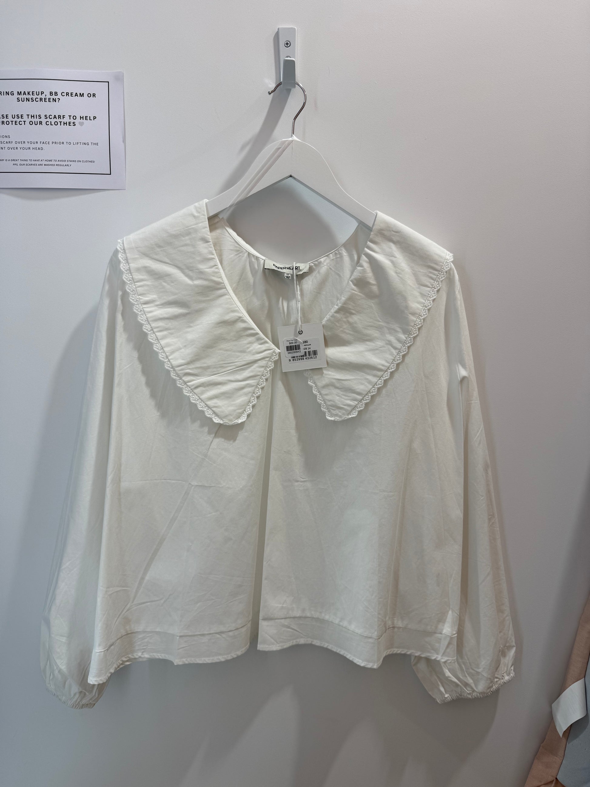 Peter Pan Collar Blouse - White