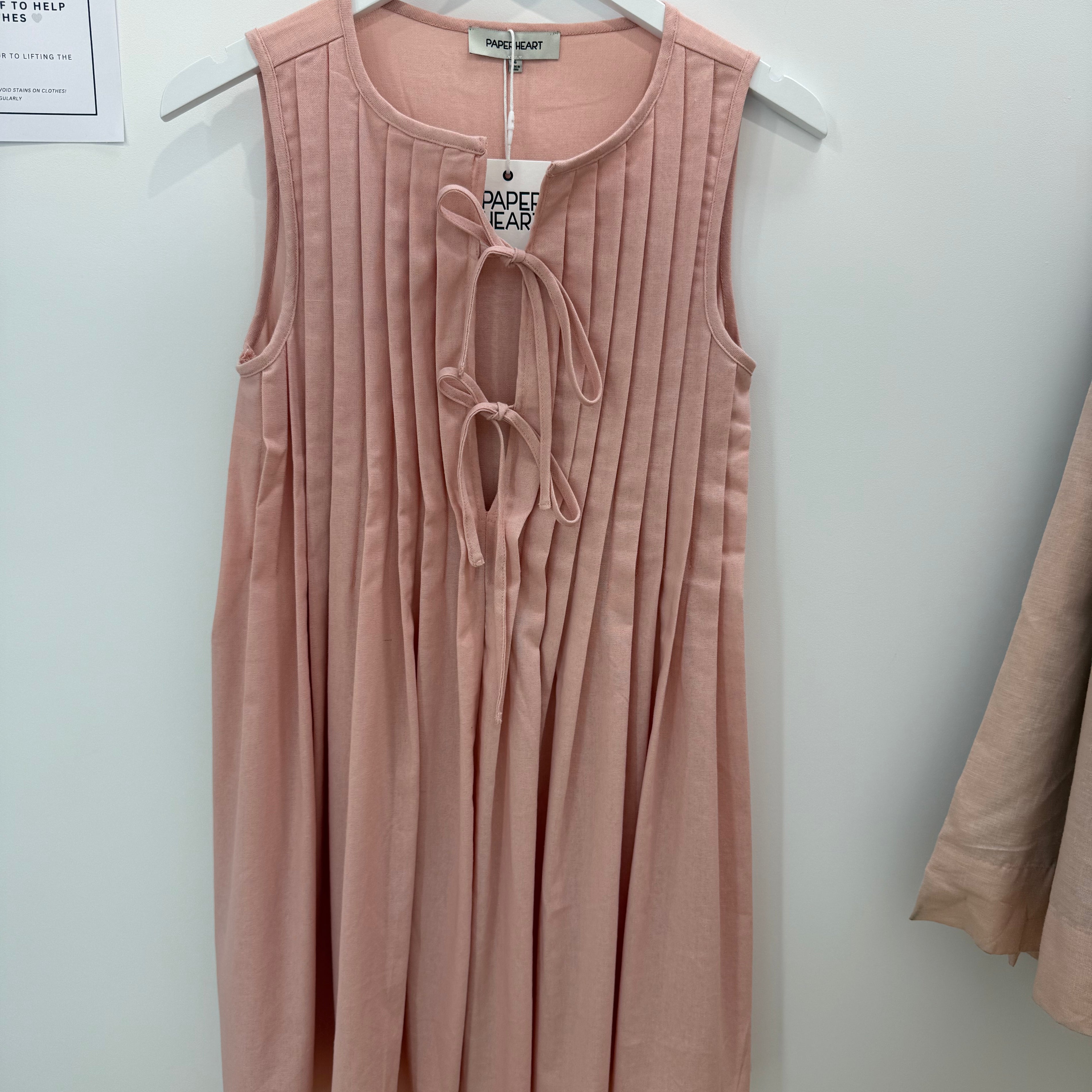 Pleat to Perfection Dress - Dusty Pink