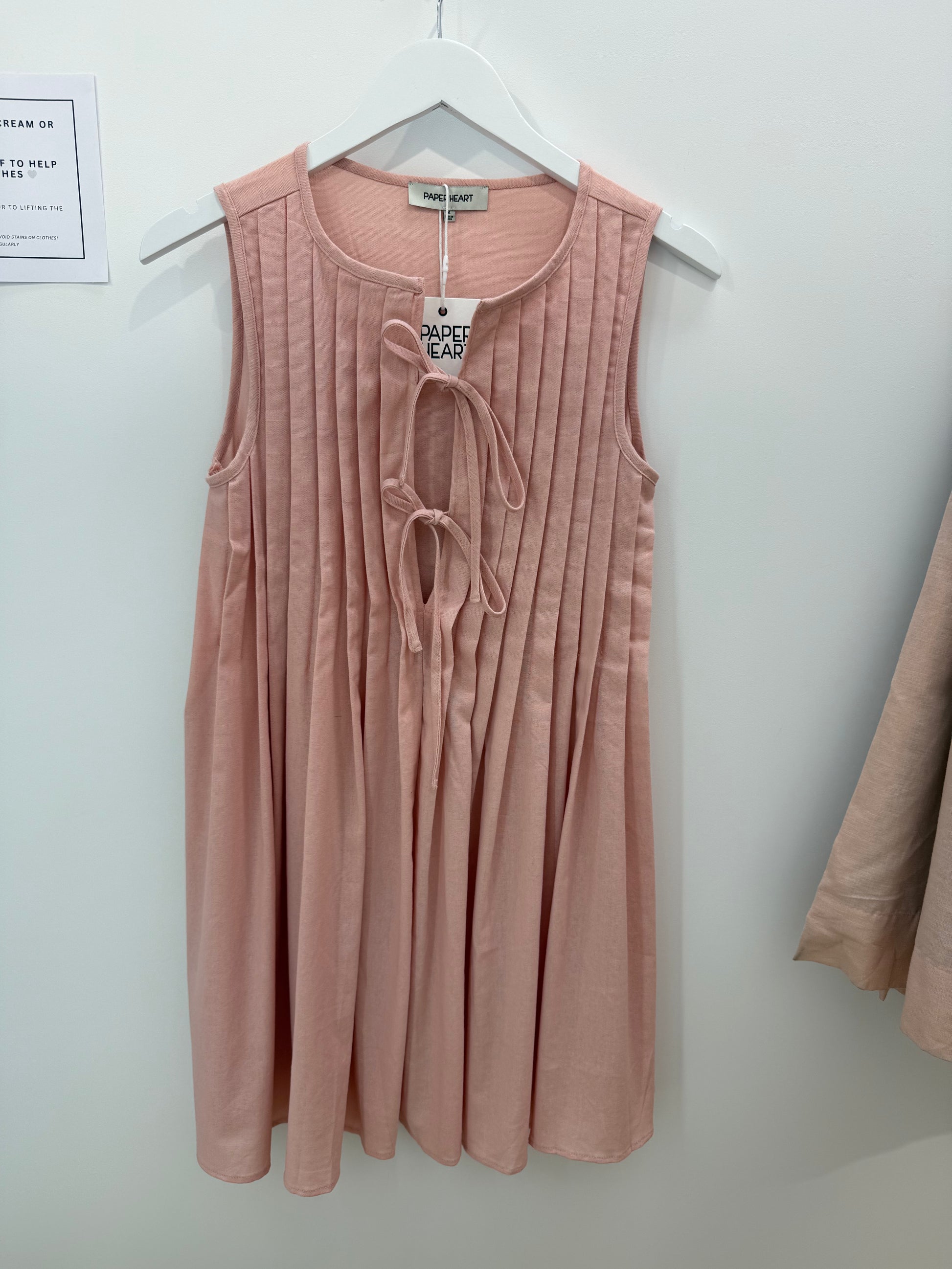 Pleat to Perfection Dress - Dusty Pink