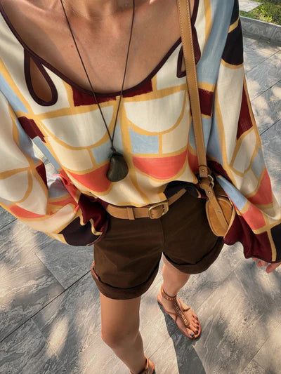 Elena Top - Mariella Print