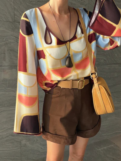 Elena Top - Mariella Print