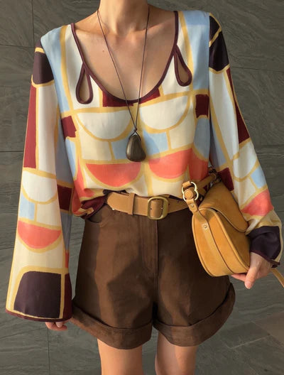 Elena Top - Mariella Print