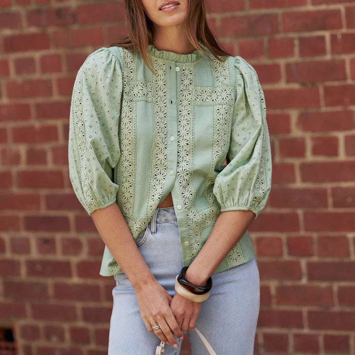 Isabella Shirt - Grape Green