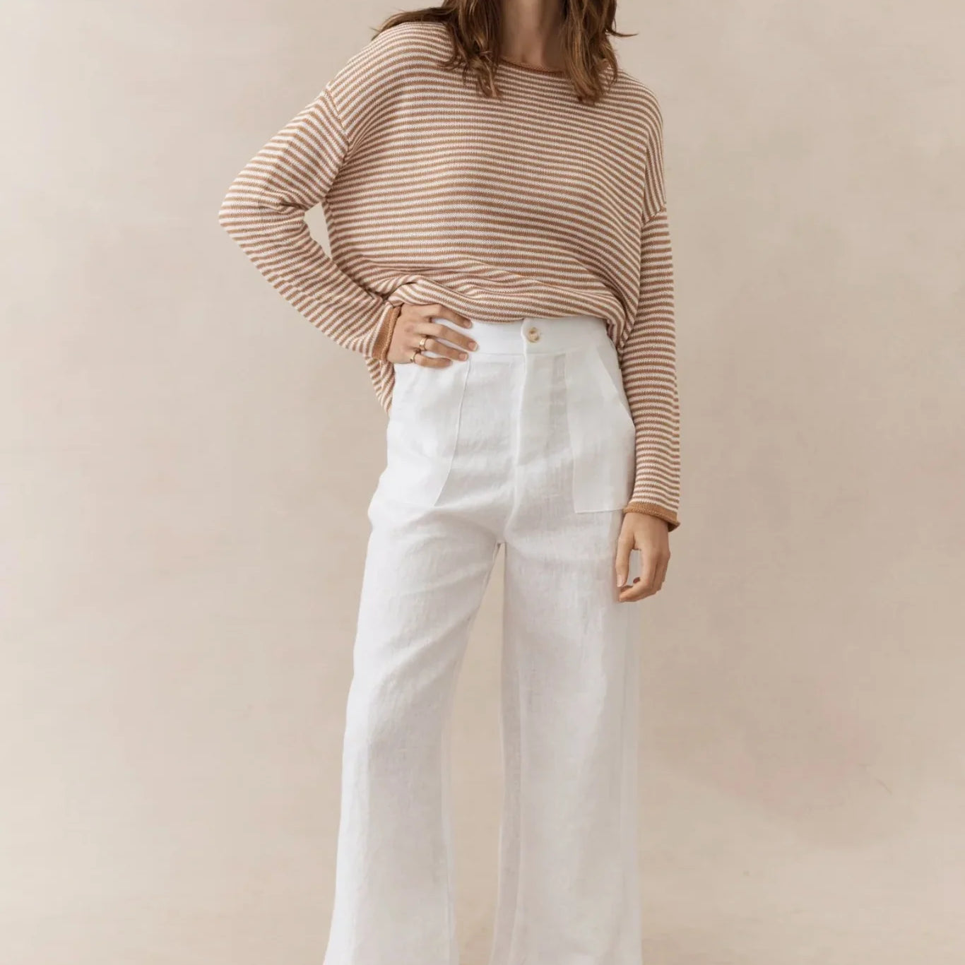 Jude Linen Pants - White