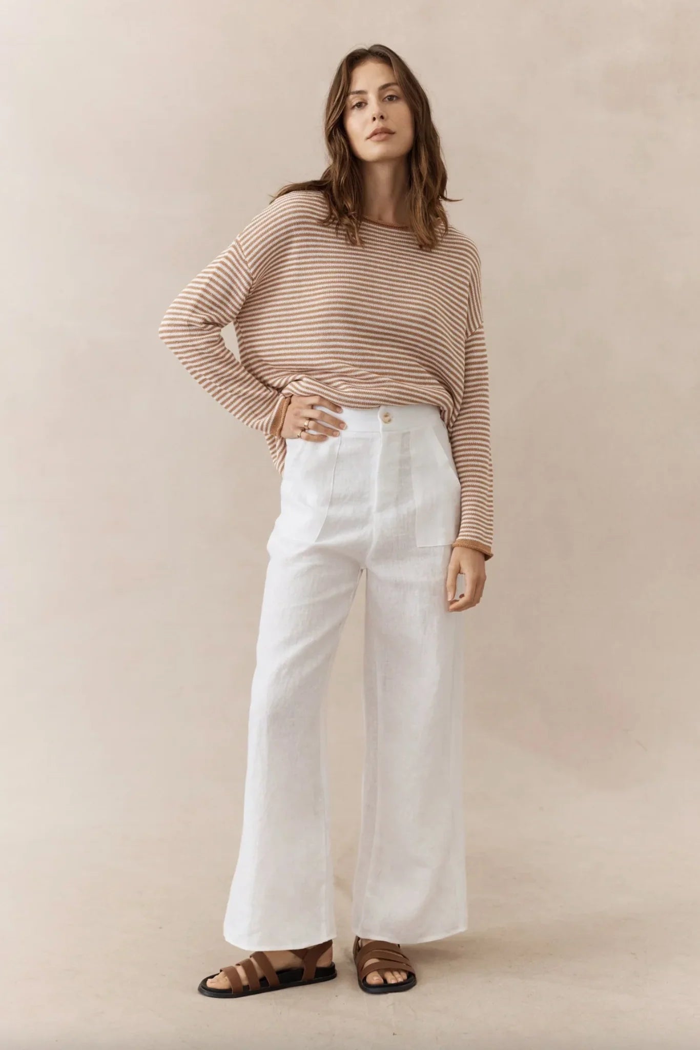 Jude Linen Pants - White