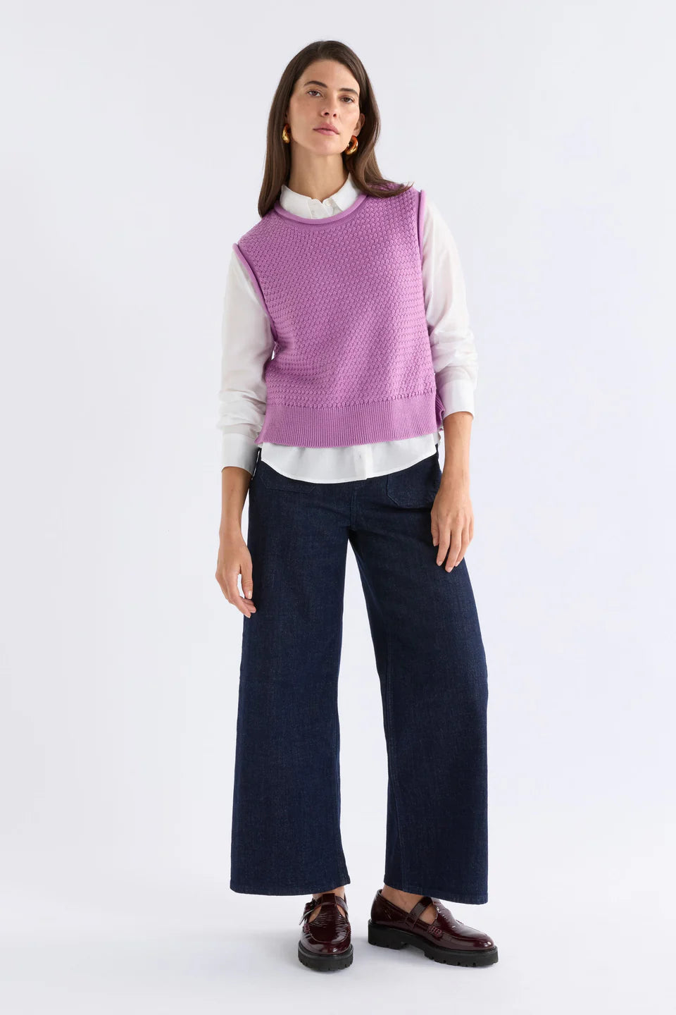 Naya Knit Vest - Violet