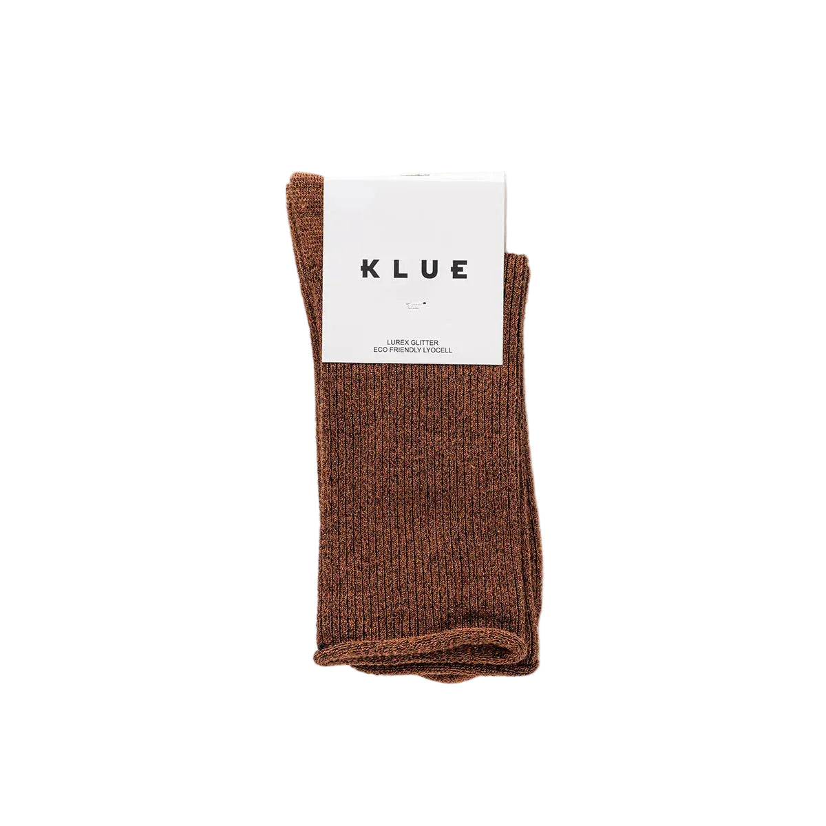 Glitter Lurex Socks - Camel Brown