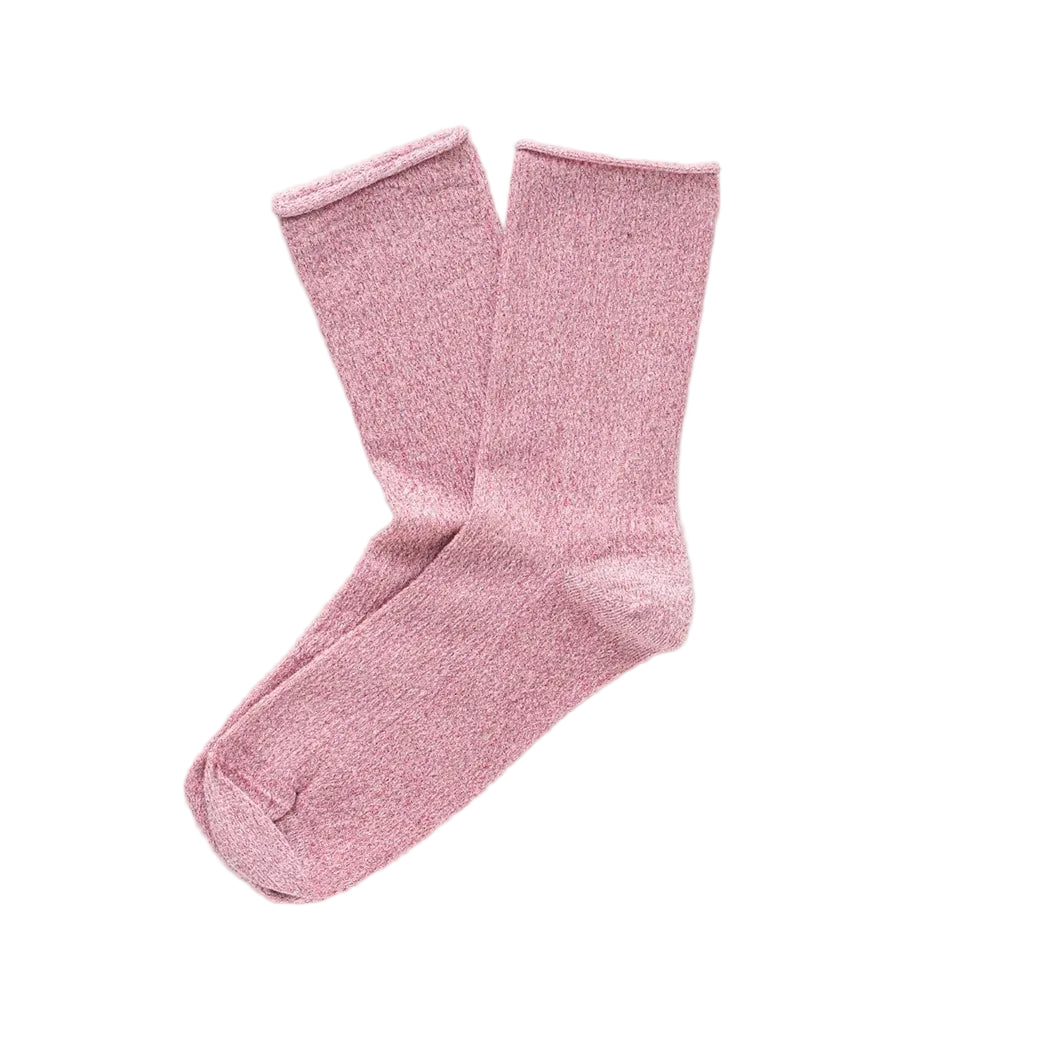 Glitter Lurex Socks - Pink