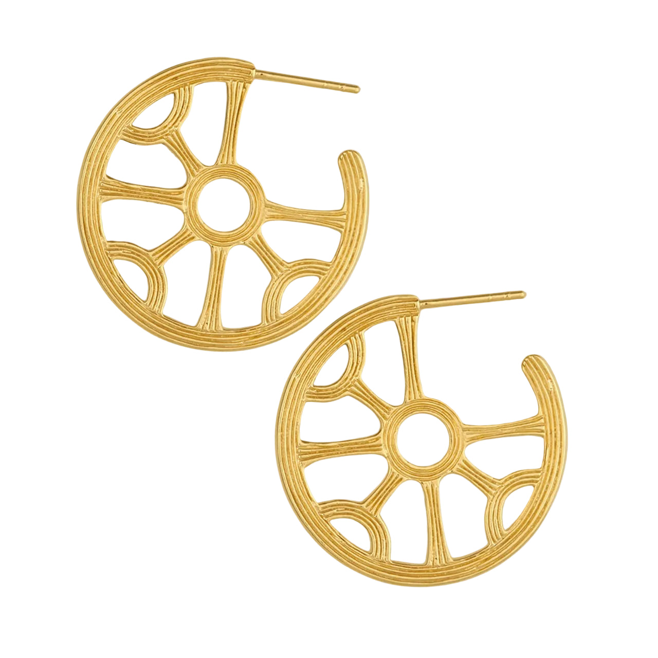 Kalinda Hoops - Gold Vermeil