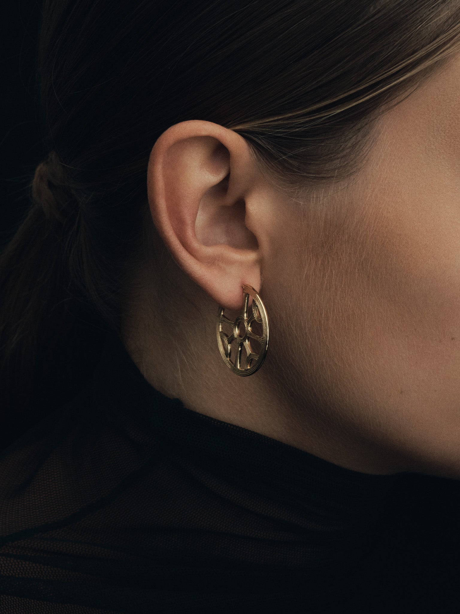 Kalinda Hoops - Gold Vermeil