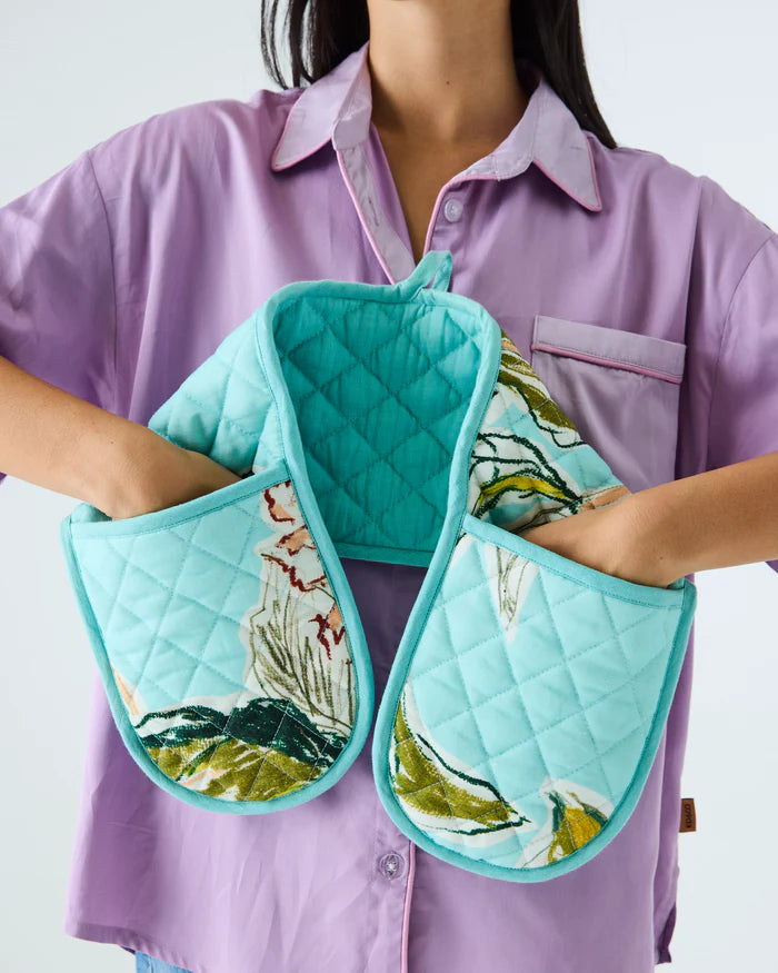 Somerset Blue Double Oven Mitt