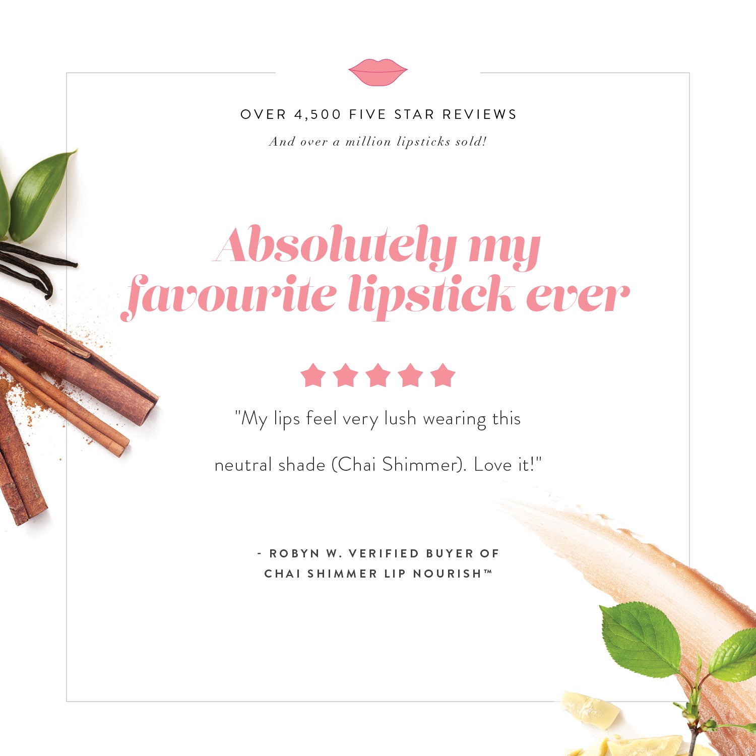 Lip Nourish Natural Lipstick - Assorted Colours