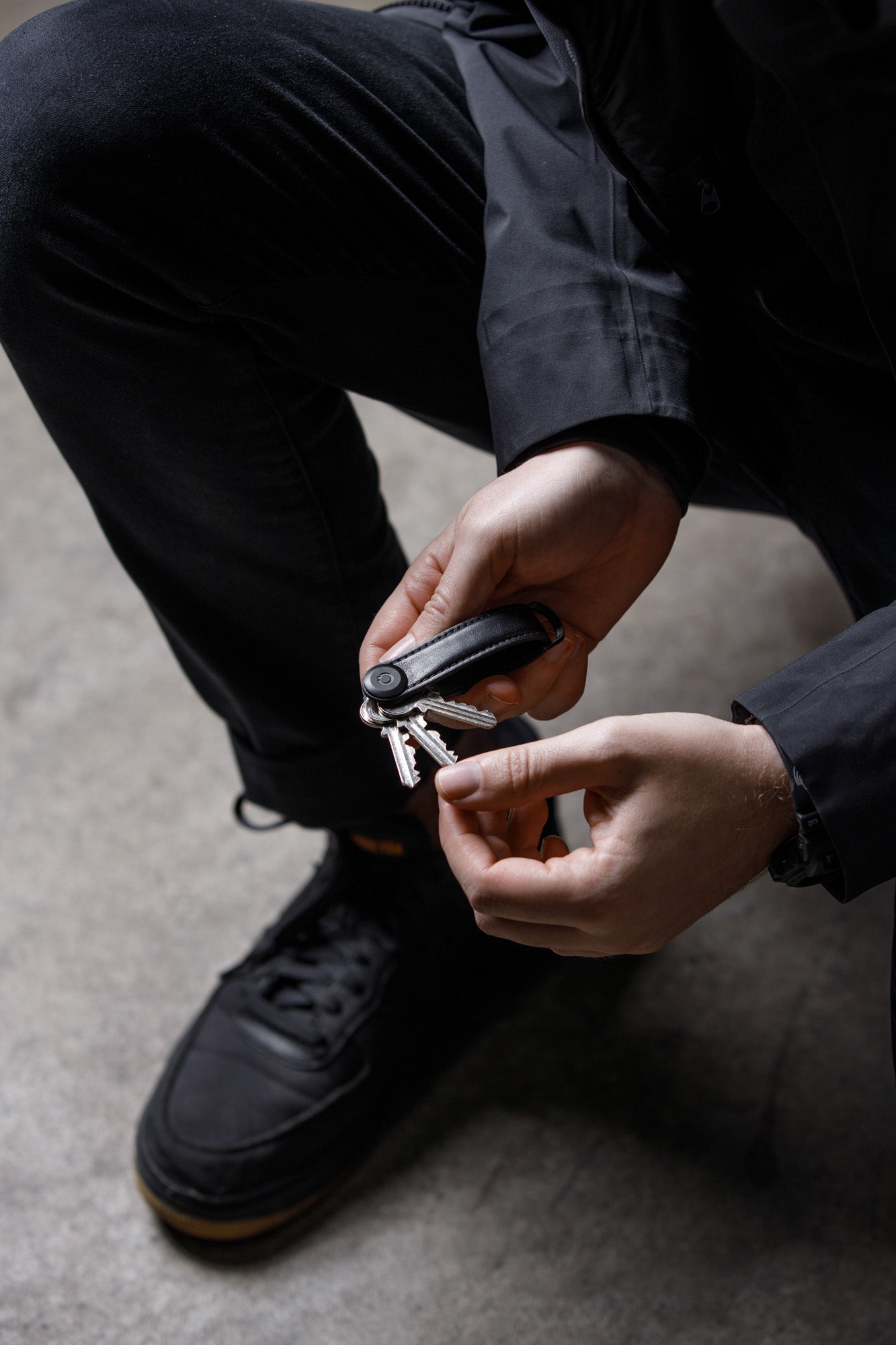 Key Organiser Leather - Black