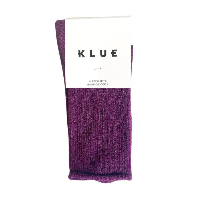 Glitter Lurex Socks - Purple