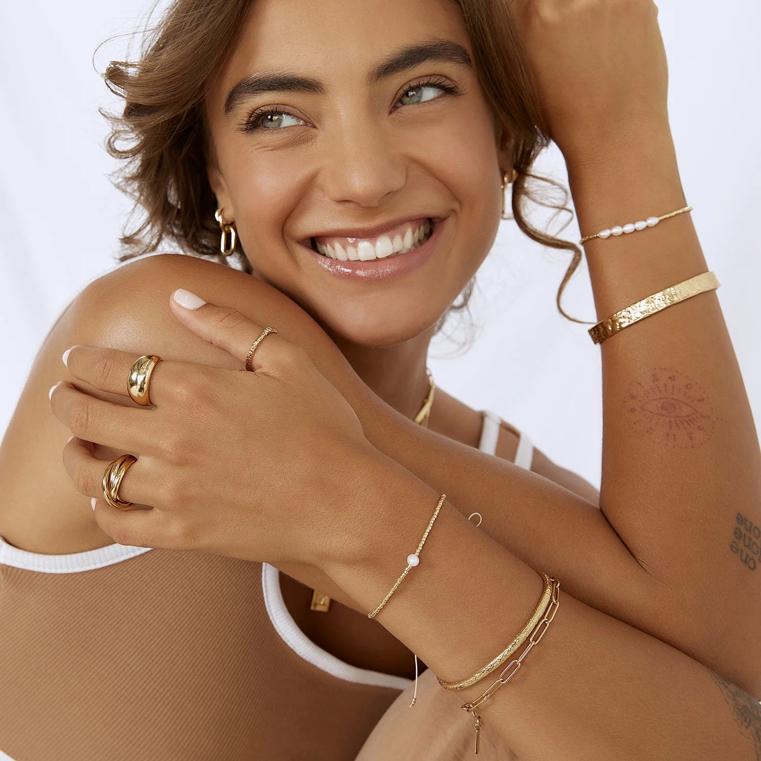 River Pearl & Gold Bracelet