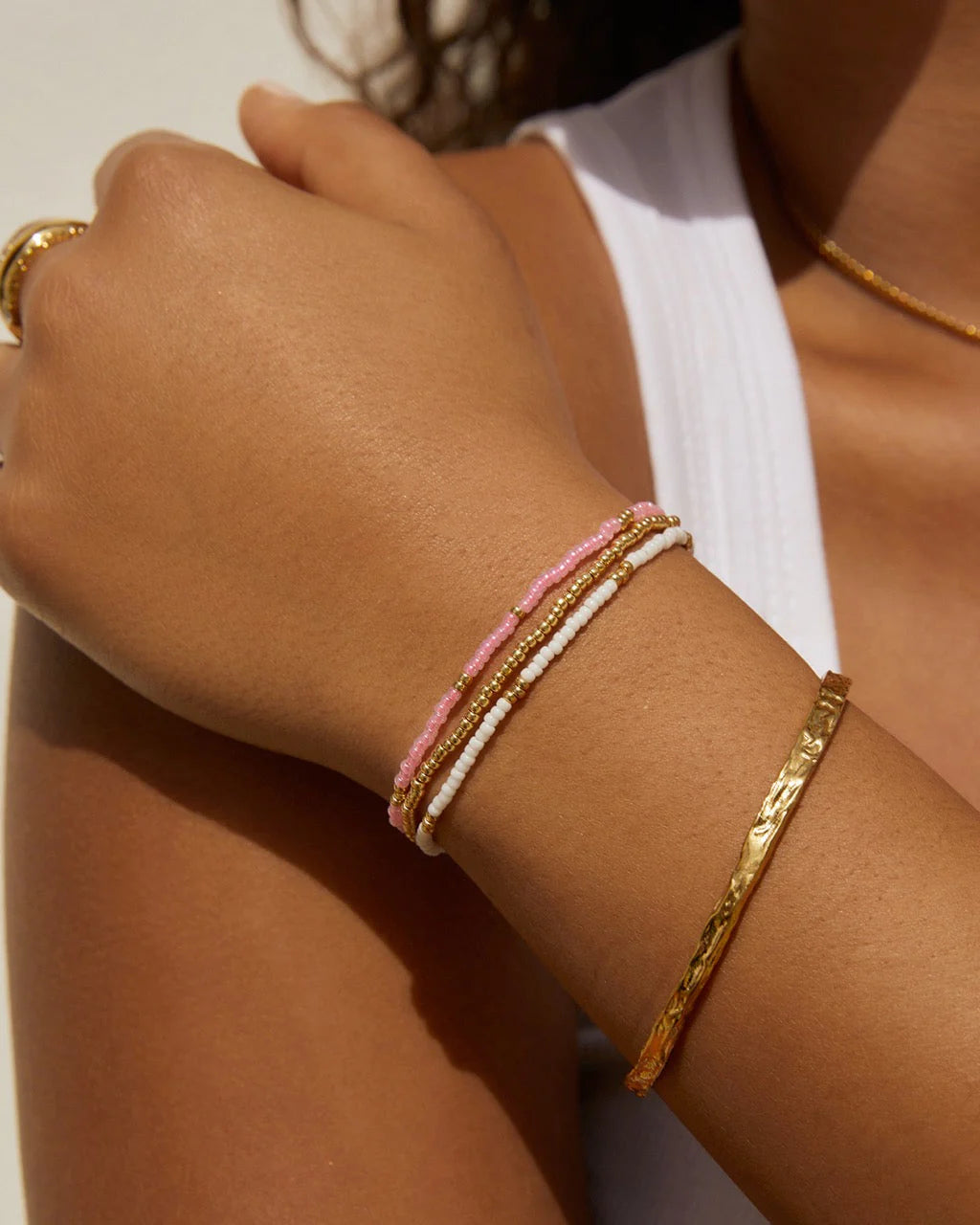 Sunny Gold Bracelet Set - Berry