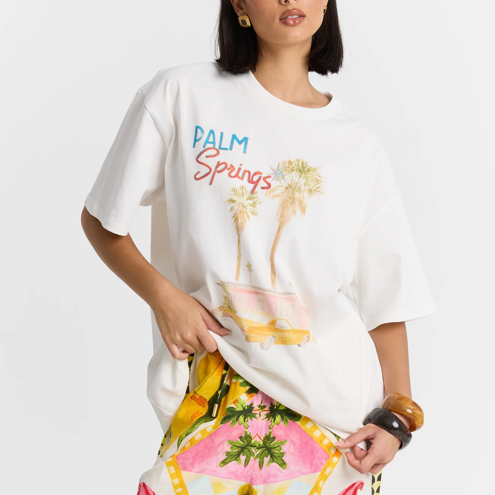 Palmspring Oversized Tee - White